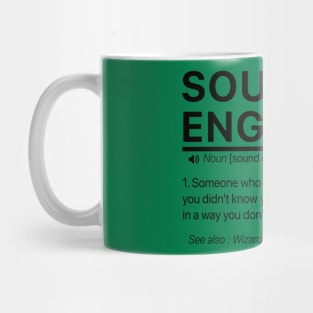 Sound engineer definition Mug